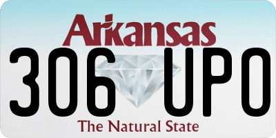 AR license plate 306UPO