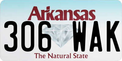 AR license plate 306WAK