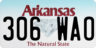 AR license plate 306WAO