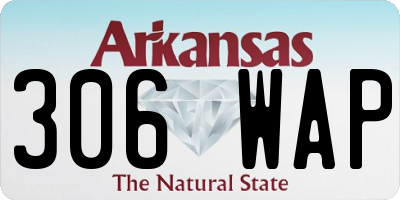 AR license plate 306WAP