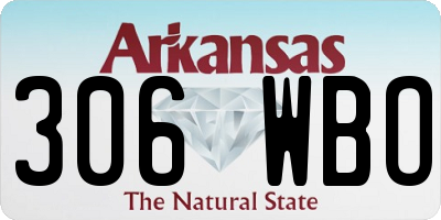 AR license plate 306WBO