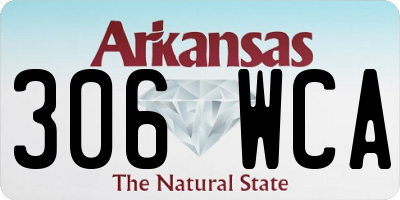 AR license plate 306WCA