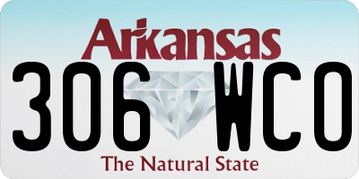 AR license plate 306WCO