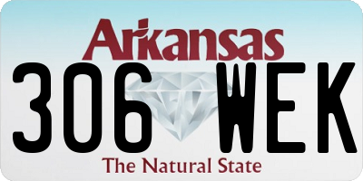 AR license plate 306WEK