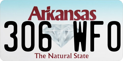 AR license plate 306WFO