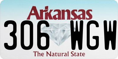 AR license plate 306WGW
