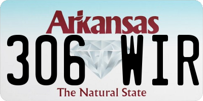 AR license plate 306WIR