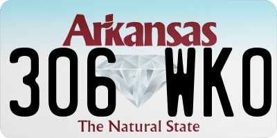 AR license plate 306WKO