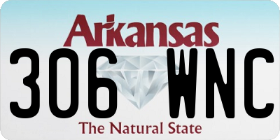 AR license plate 306WNC