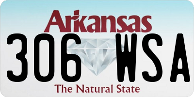 AR license plate 306WSA