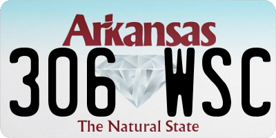 AR license plate 306WSC