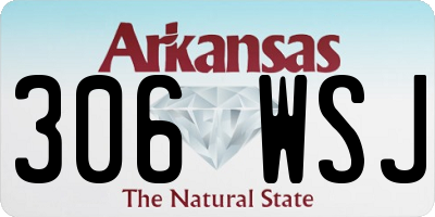AR license plate 306WSJ