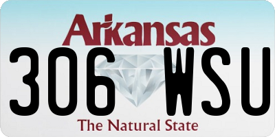 AR license plate 306WSU
