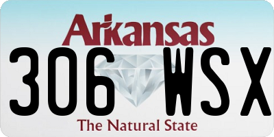 AR license plate 306WSX