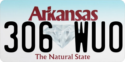 AR license plate 306WUO