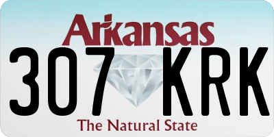 AR license plate 307KRK