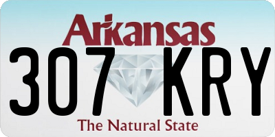 AR license plate 307KRY