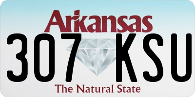 AR license plate 307KSU