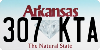 AR license plate 307KTA