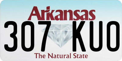 AR license plate 307KUO