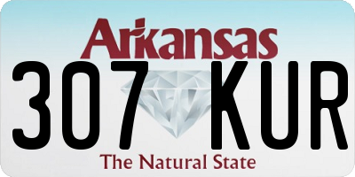 AR license plate 307KUR
