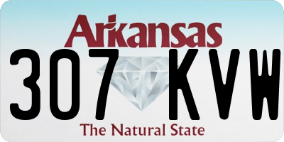 AR license plate 307KVW