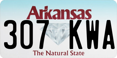 AR license plate 307KWA