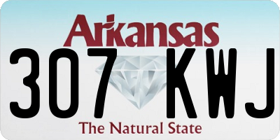 AR license plate 307KWJ