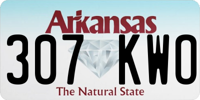 AR license plate 307KWO