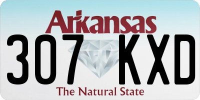AR license plate 307KXD