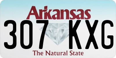 AR license plate 307KXG