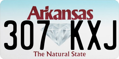 AR license plate 307KXJ