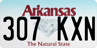 AR license plate 307KXN
