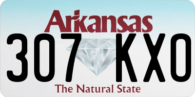 AR license plate 307KXO