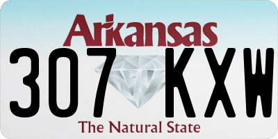 AR license plate 307KXW