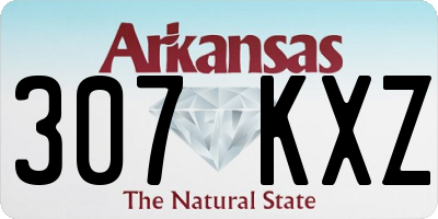 AR license plate 307KXZ