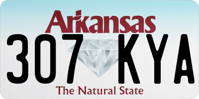 AR license plate 307KYA