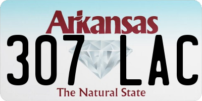 AR license plate 307LAC