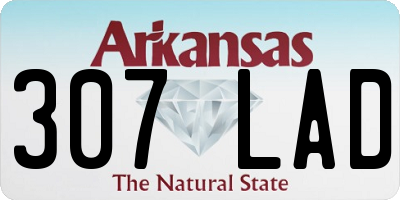 AR license plate 307LAD