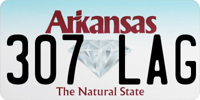 AR license plate 307LAG