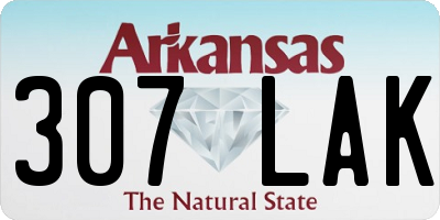 AR license plate 307LAK