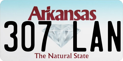 AR license plate 307LAN