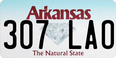 AR license plate 307LAO