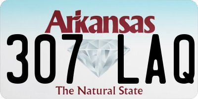 AR license plate 307LAQ