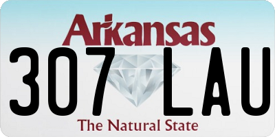 AR license plate 307LAU