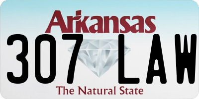 AR license plate 307LAW