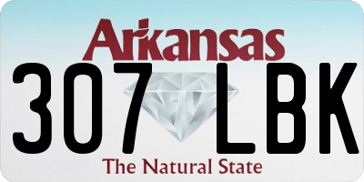 AR license plate 307LBK