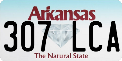 AR license plate 307LCA