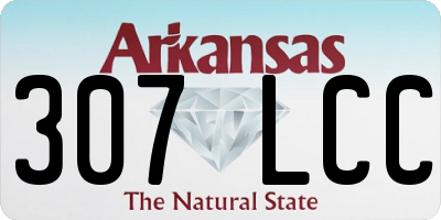 AR license plate 307LCC
