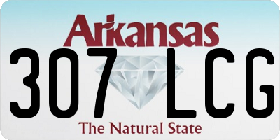 AR license plate 307LCG